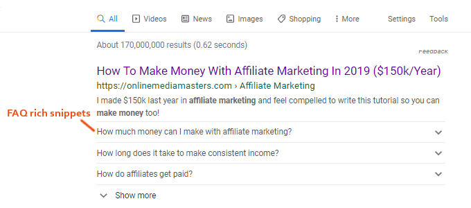 FAQ Rich Snippet